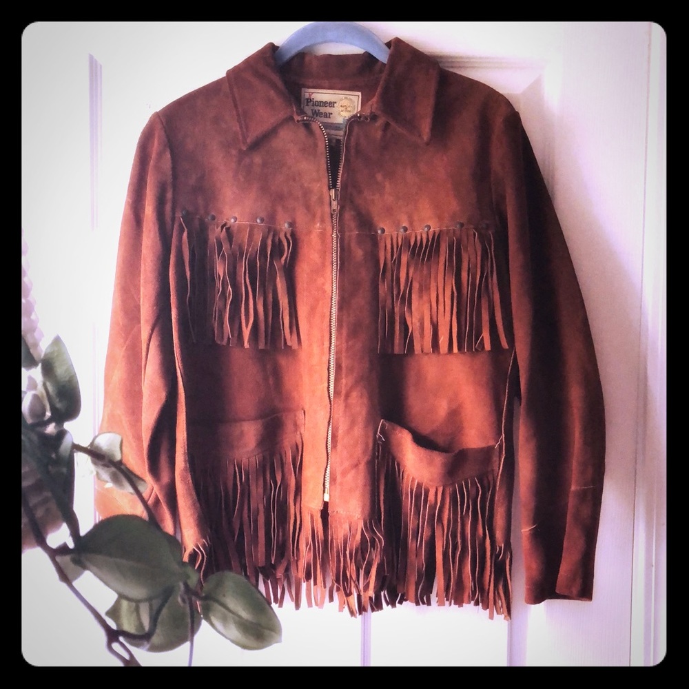 Vintage 70’s Suede Southwestern  Fringe Jacket